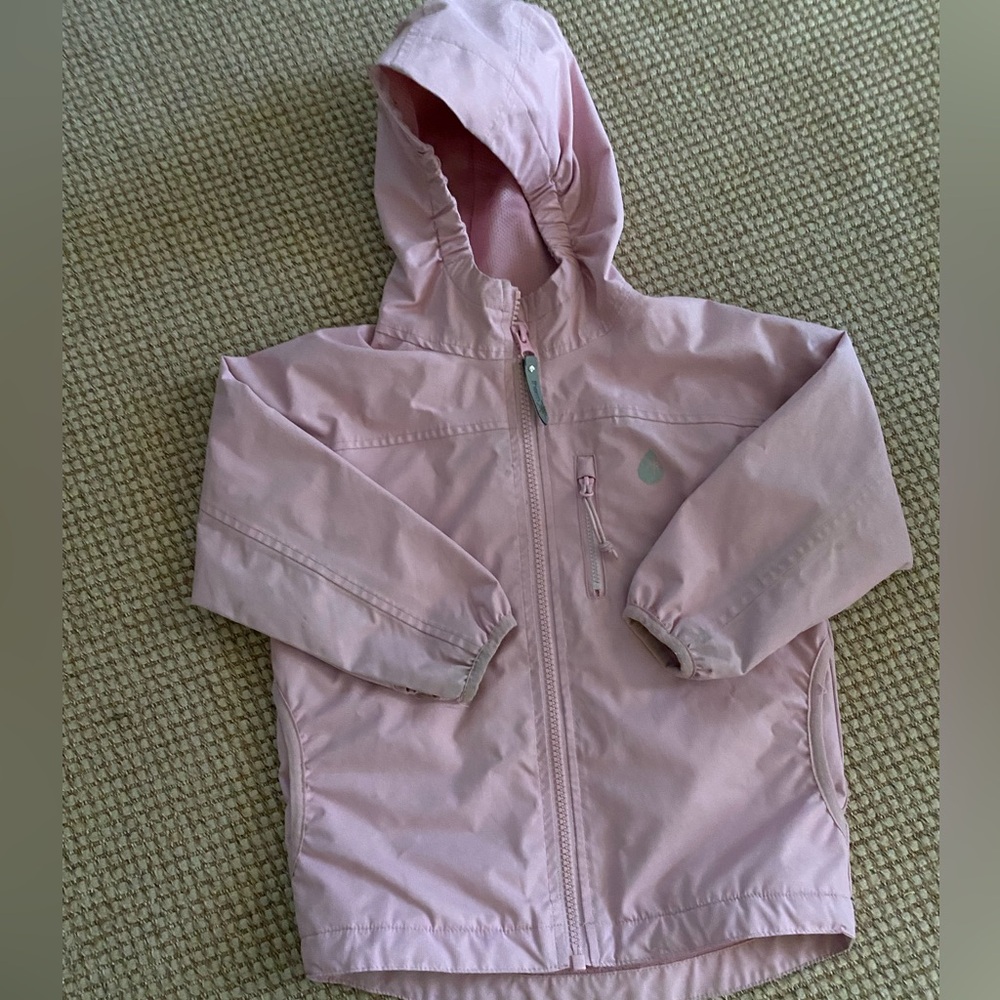 Therm Kids Pink Hooded Rain Jacket